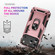 iPhone 17 Pro Max Shockproof TPU Hybrid PC Phone Case with Holder - Rose Gold