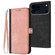 iPhone 17 Pro Max Side Buckle Double Fold Hand Strap Leather Phone Case - Pink
