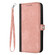 iPhone 17 Pro Max Side Buckle Double Fold Hand Strap Leather Phone Case - Pink