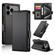 iPhone 17 Pro Max Side Buckle Magnetic Frosted Leather Phone Case - Black