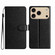 iPhone 17 Pro Max Silk Texture Horizontal Flip Leather Phone Case - Black