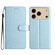 iPhone 17 Pro Max Silk Texture Horizontal Flip Leather Phone Case - Light Blue