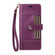 iPhone 17 Pro Max Six Card Slots Buckle Leather Phone Case with Lanyard - Purple