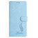 iPhone 17 Pro Max Skin Feel Embossed Feather Leather Phone Case - Light Blue