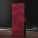 iPhone 17 Pro Max Skin Feel Embossed Feather Leather Phone Case - Red