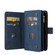 iPhone 17 Pro Max Skin Feel Multi Card Slots Zipper Wallet Leather Phone Case - Blue