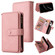 iPhone 17 Pro Max Skin Feel Multi Card Slots Zipper Wallet Leather Phone Case - Pink