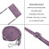 iPhone 17 Pro Max Skin Feel Stripe Pattern Leather Phone Case with Lanyard - Purple