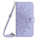iPhone 17 Pro Max Skin Feel Sun Flower Embossed Flip Leather Phone Case with Lanyard - Purple
