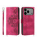 iPhone 17 Pro Max Skin-feel Flowers Embossed Wallet Leather Phone Case - Wine Red
