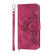 iPhone 17 Pro Max Skin-feel Flowers Embossed Wallet Leather Phone Case - Wine Red