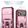 iPhone 17 Pro Max Sliding Camshield TPU + PC Phone Case with Holder - Pink+Rose Red