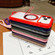 iPhone 17 Pro Max Solid Color Edge Transparency Rotation Holder MagSafe Phone Case with Wrist Strap - Red
