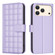 iPhone 17 Pro Max Square Texture Leather Phone Case - Purple
