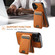 iPhone 17 Pro Max Suteni H15 MagSafe Oil Eax Leather Detachable Wallet Back Phone Case - Khaki