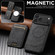 iPhone 17 Pro Max Suteni M5 Magnetic Card Bag MagSafe Leather Phone Case - Black