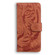 iPhone 17 Pro Max Tiger Embossing Pattern Leather Phone Case - Brown