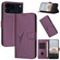 iPhone 17 Pro Max Triangle Pattern Buckle Clasp Leather Phone Case - Dark Purple