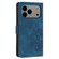 iPhone 17 Pro Max Tulips Embossed Leather Phone Case with Lanyard - Blue
