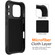 iPhone 17 Pro Max Wave Texture MagSafe Magnetic Liquid Silicone Phone Case - Black