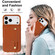 iPhone 17 Pro Max Wristband Vertical Flip Wallet Back Cover Phone Case with Long Lanyard - Brown