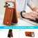 iPhone 17 Pro Max Wristband Vertical Flip Wallet Back Cover Phone Case with Long Lanyard - Brown