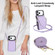 iPhone 17 Pro Max YM015 Crossbody Rhombic Card Bag RFID Phone Case - Light Purple