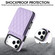 iPhone 17 Pro Max YM015 Crossbody Rhombic Card Bag RFID Phone Case - Light Purple