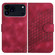 iPhone 17 Pro Max YX0060 Elephant Head Embossed Phone Leather Case with Lanyard - Rose Red