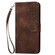 iPhone 17 Pro Max YX0080 Grid Butterfly Embossed Pattern Flip Leather Phone Case with Lanyard - Coffee