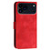 iPhone 17 Pro Max YX0080 Grid Butterfly Embossed Pattern Flip Leather Phone Case with Lanyard - Red