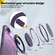 iPhone 17 Air 360-degree Rotating MagSafe Magnetic Holder Phone Case - Purple