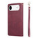 iPhone 17 Air 9 Card Slots Zipper Wallet Bag Leather Phone Case - Wine Red