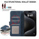 iPhone 17 Air ABEEL Color Block Magnetic RFID Leather Phone Case - Blue-Brown