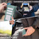 iPhone 17 Air ABEEL Color Block Magnetic RFID Leather Phone Case - Cyan-Pink