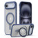iPhone 17 Air Airbag MagSafe Shockproof Frosted Phone Case with Fold Holder - Blue