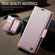 iPhone 17 Air AutSpace A11 Side Buckle MagSafe Magnetic RFID Phone Leather Case - Rose Gold