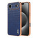 iPhone 17 Air AZNS Electroplated Frame Crocodile Texture Full Coverage Phone Case - Blue
