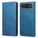 iPhone 17 Air Business Solid Color Magnetic RFID Leather Phone Case - Blue