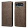 iPhone 17 Air Business Solid Color Magnetic RFID Leather Phone Case - Brown