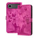 iPhone 17 Air Butterfly Cat Embossing Flip Leather Phone Case - Pink