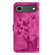 iPhone 17 Air Butterfly Cat Embossing Flip Leather Phone Case - Pink