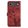 iPhone 17 Air Butterfly Cat Embossing Flip Leather Phone Case - Red