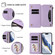 iPhone 17 Air Butterfly Love Flower Multi-card Zipper Wallet Leather Phone Case - Light Purple