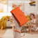 iPhone 17 Air Butterfly Love Flower Multi-card Zipper Wallet Leather Phone Case - Orange