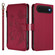 iPhone 17 Air Butterfly Love Flower Multi-card Zipper Wallet Leather Phone Case - Wine Red
