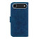 iPhone 17 Air Butterfly Rose Embossed Leather Phone Case - Blue