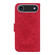 iPhone 17 Air Butterfly Rose Embossed Leather Phone Case - Red