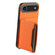 iPhone 17 Air Calf Texture Card Bag Design Full Coverage Phone Case - Orange