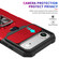iPhone 17 Air Camera Shield Card Slot PC+TPU Phone Case - Red